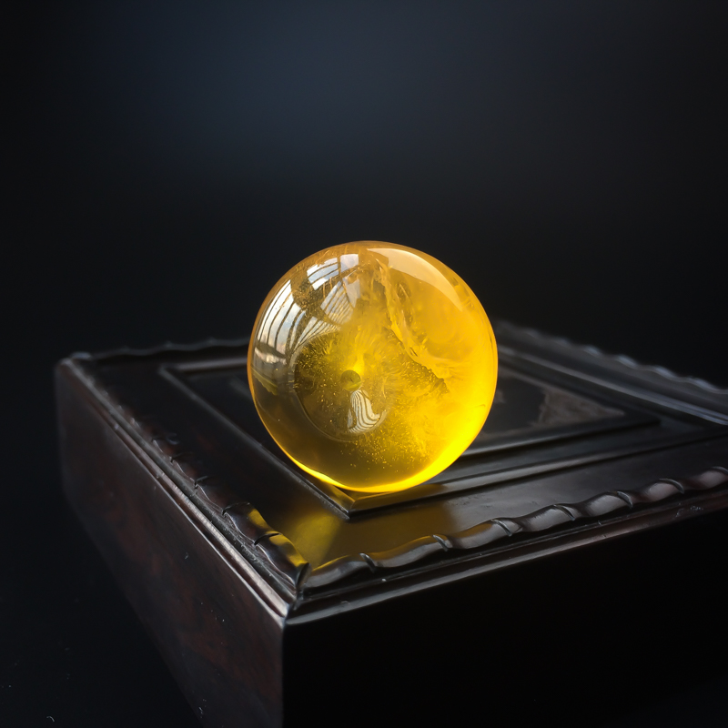 天然金包蜜鸡油红蜜蜡平安扣吊坠 - 红掌柜