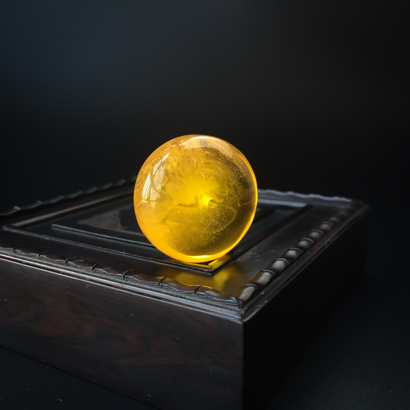 鸡油红蜜蜡平安扣吊坠 - 红掌柜