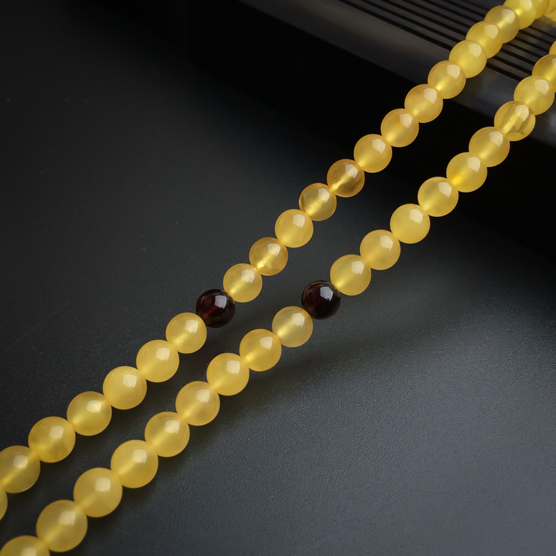 波罗的海天然金绞蜜佛珠  - 红掌柜