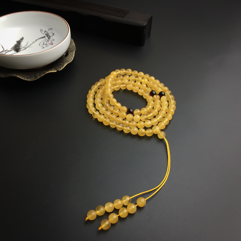 波罗的海天然金绞蜜佛珠  - 红掌柜