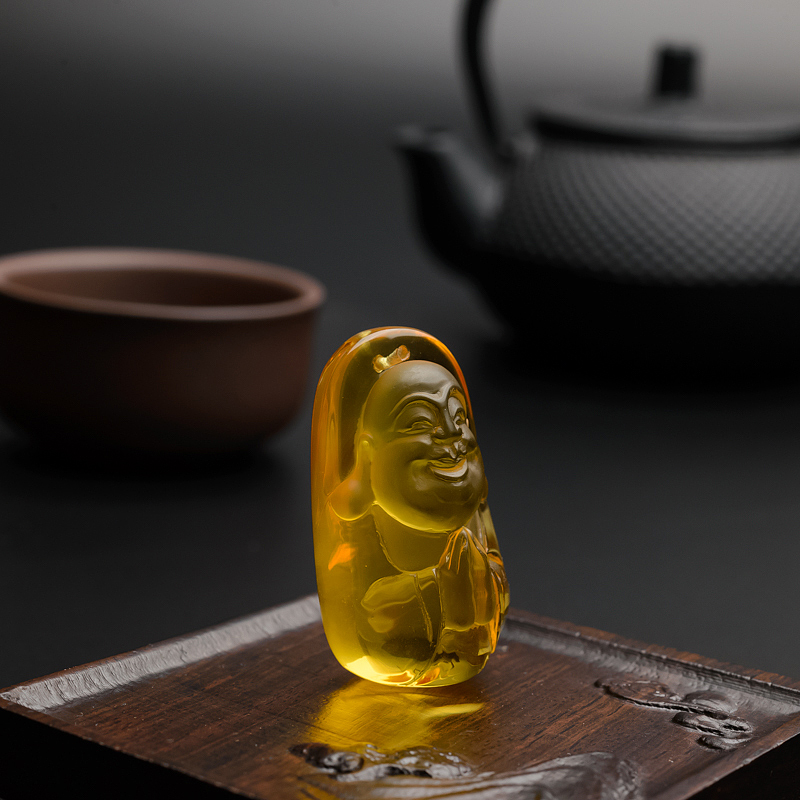 金珀弥勒佛-红掌柜