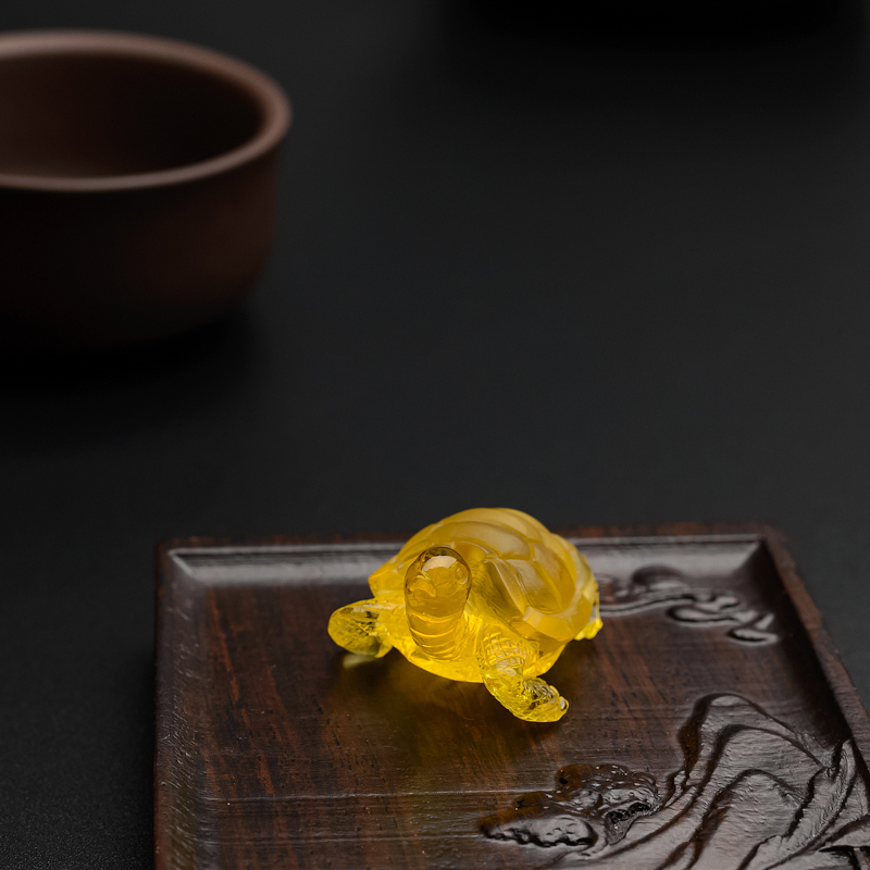 金珀乌龟吊坠-红掌柜