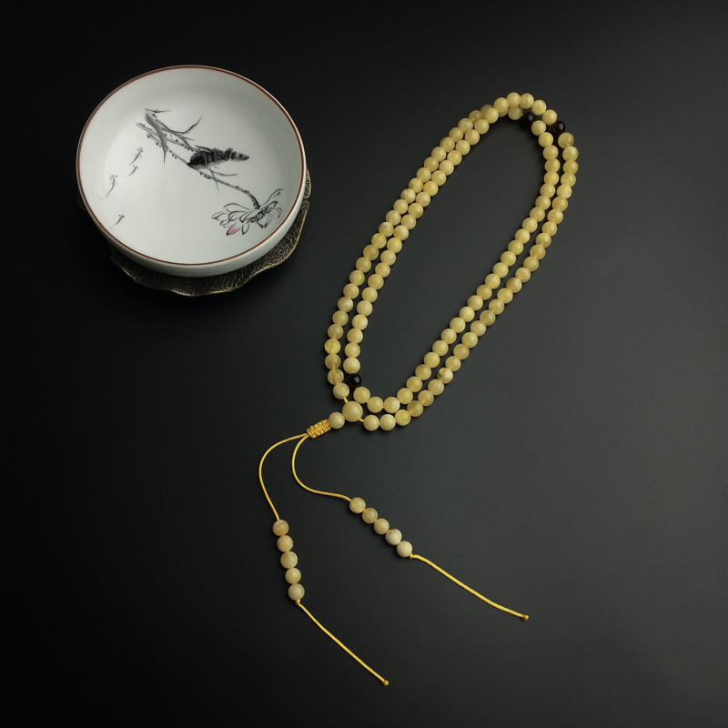 6mm蜜蜡佛珠-红掌柜