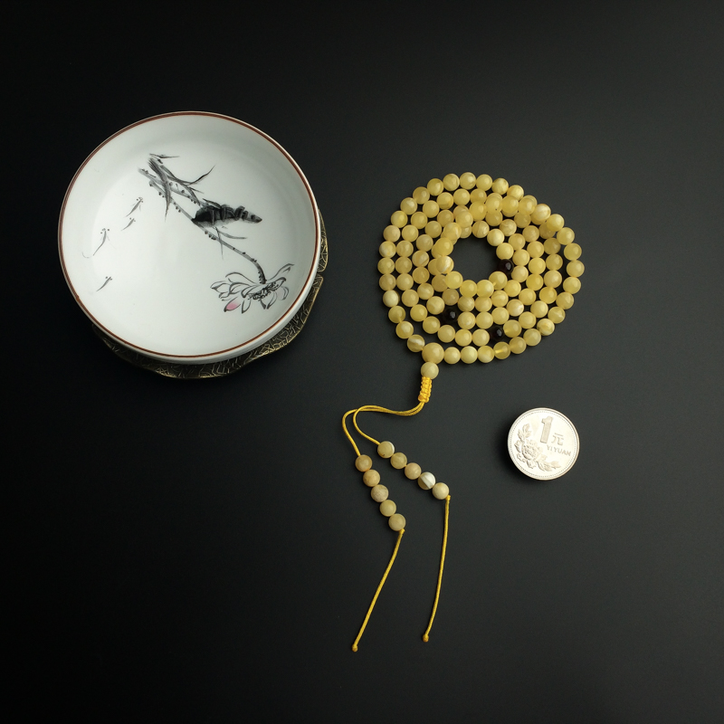 天然蜜蜡佛珠-红掌柜