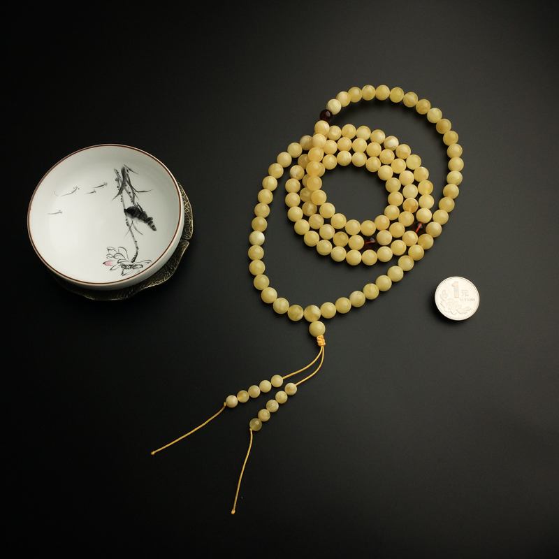 天然蜜蜡佛珠-红掌柜