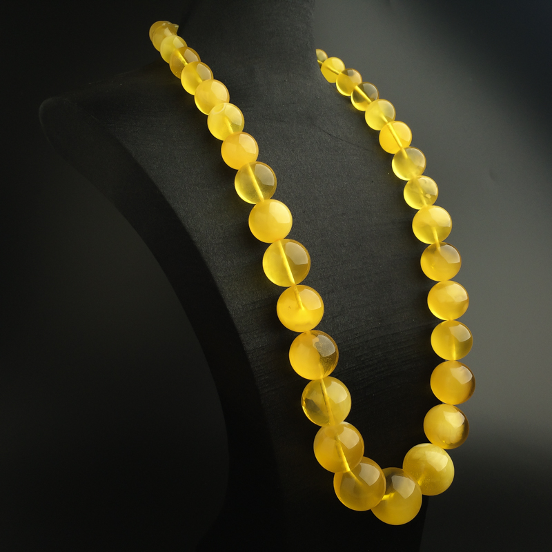 鸡油黄蜜蜡塔链 - 红掌柜