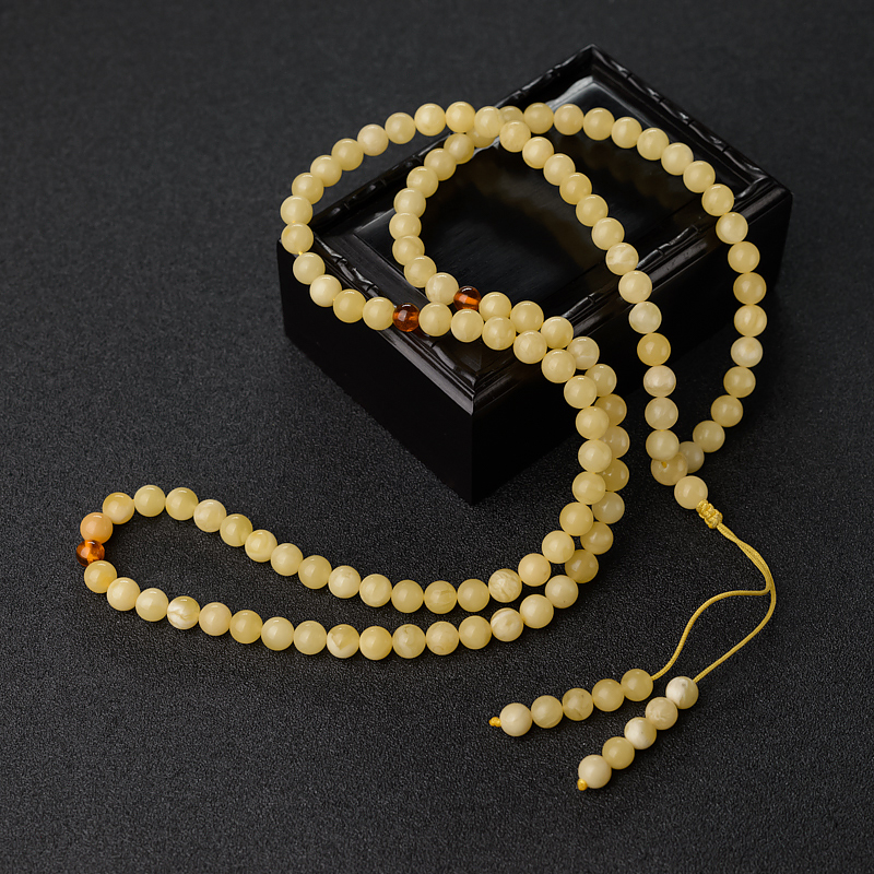 6.5mm蜜蜡108佛珠-红掌柜