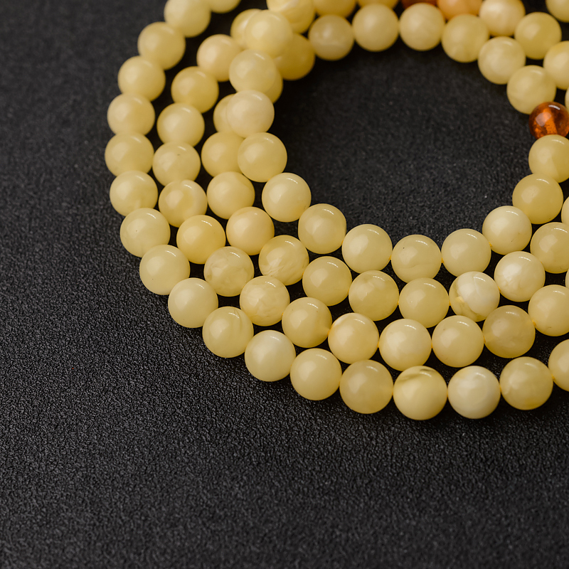 白花蜜蜡佛珠-红掌柜