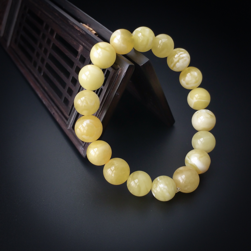 黄白蜜手串-红掌柜