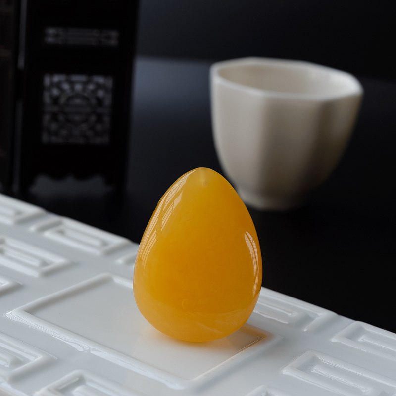 蜜蜡钱袋吊坠-红掌柜