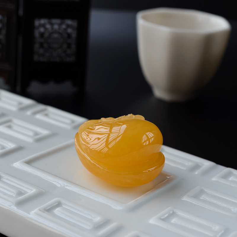 满蜜蜜蜡钱袋吊坠-红掌柜