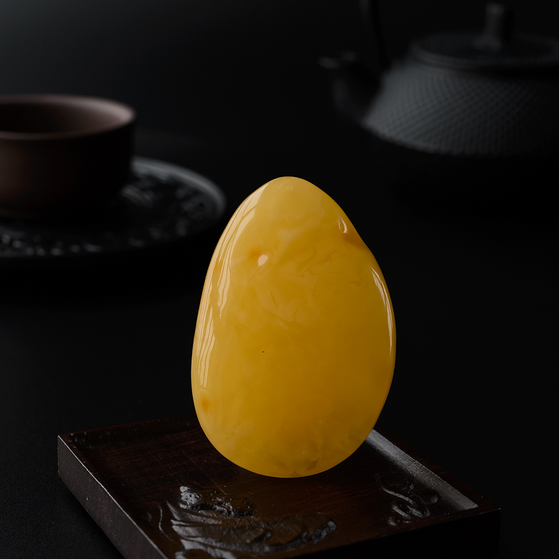 鸡油黄蜜蜡连年有余-红掌柜