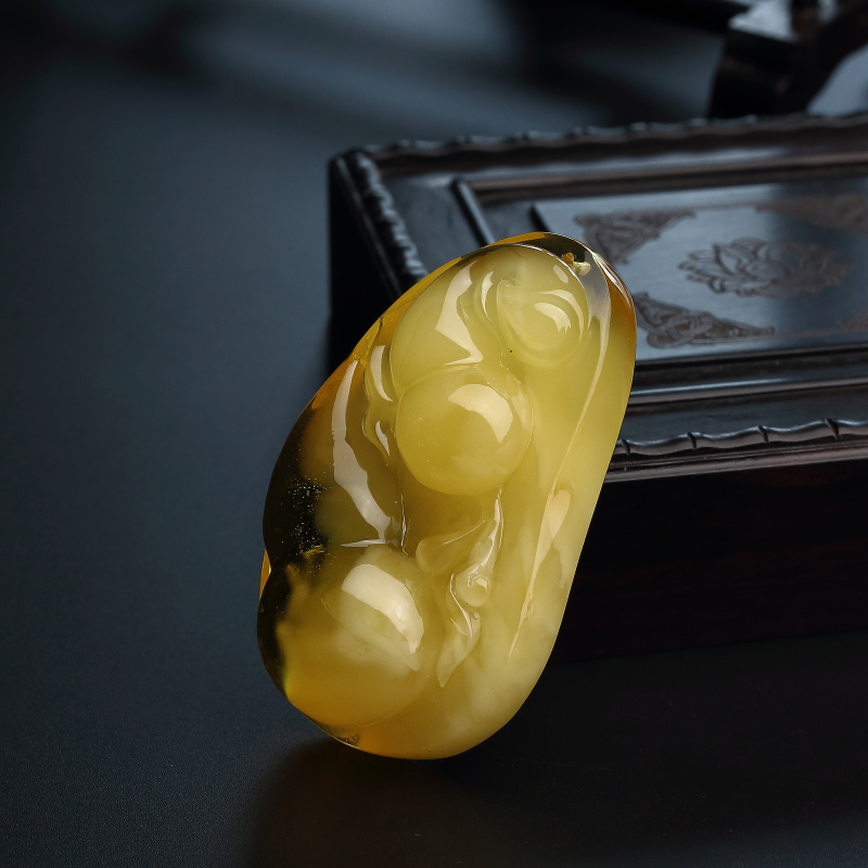 金包蜜蜜蜡葫芦吊坠 - 红掌柜