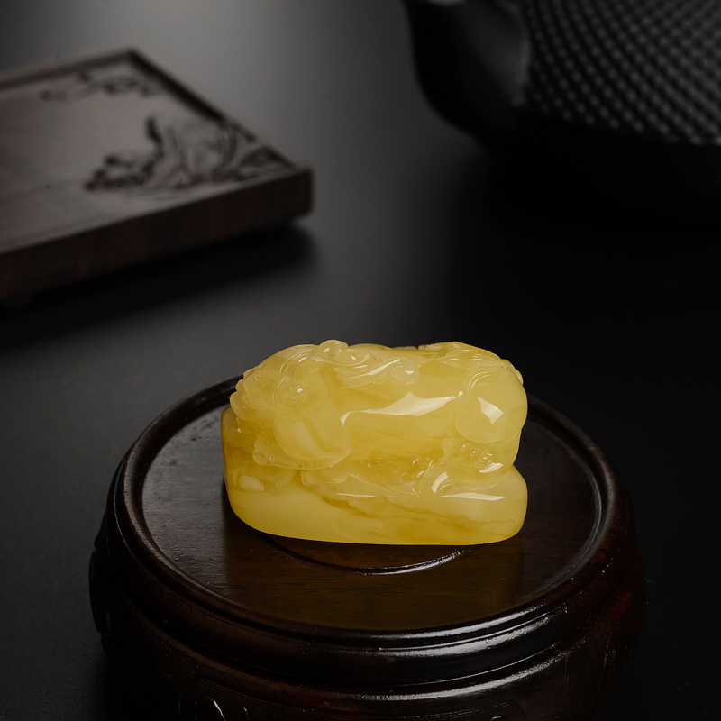 蜜蜡貔貅吊坠-红掌柜