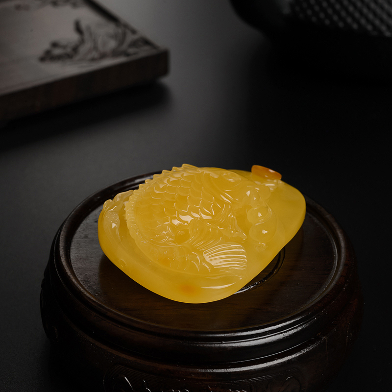 波罗的海天然鸡油黄蜜蜡吊坠 - 红掌柜