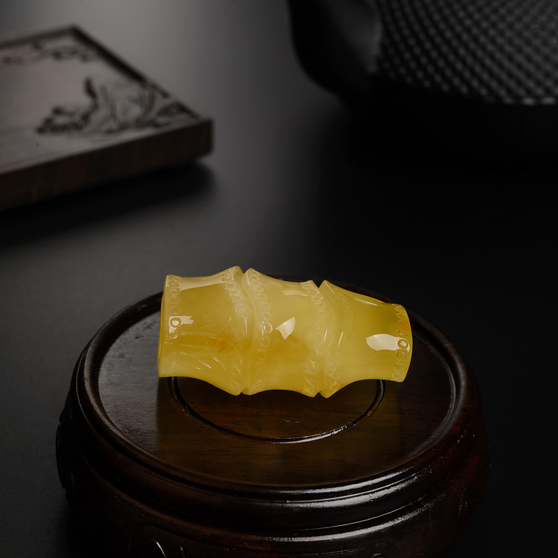 波罗的海天然蜜蜡竹节吊坠-红掌柜