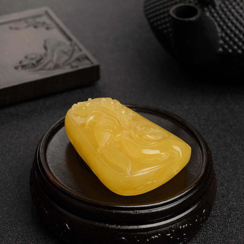 波罗的海蜜蜡喜上眉梢吊坠 - 红掌柜