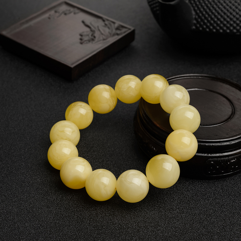 白花蜜蜜蜡手串 - 红掌柜