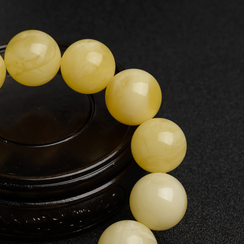 波罗的海白花蜜蜜蜡手串 - 红掌柜