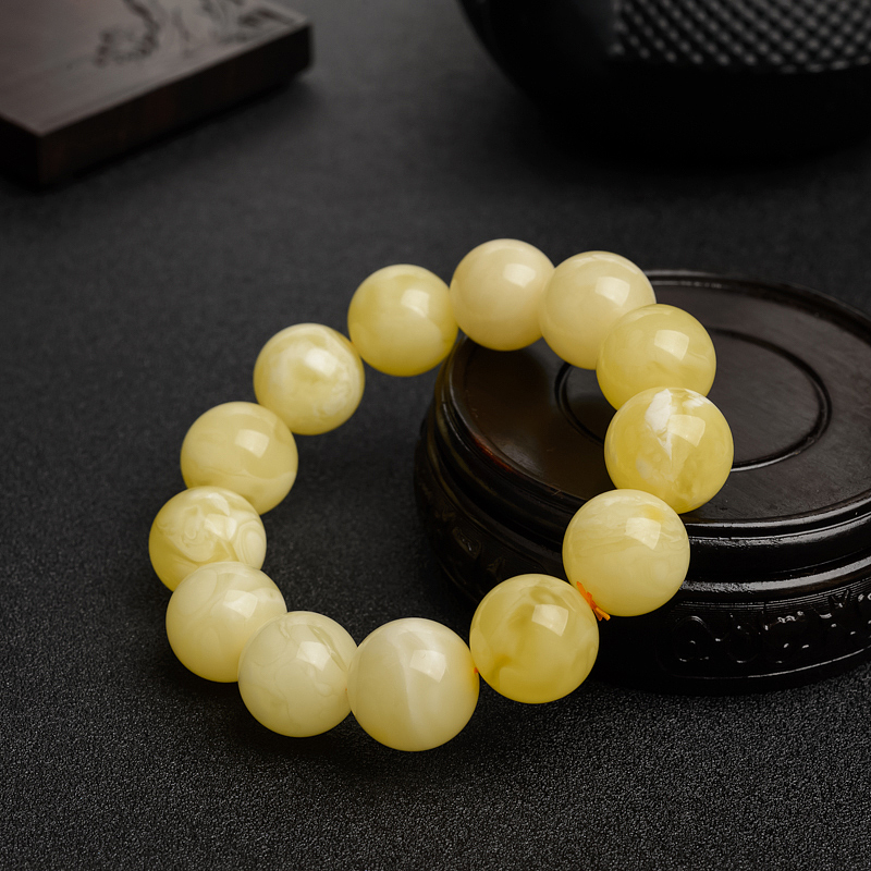 白花蜜蜜蜡手串 - 红掌柜