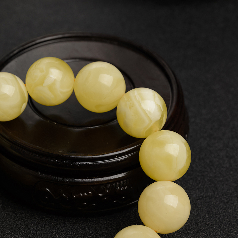 波罗的海白花蜜蜜蜡手串 - 红掌柜