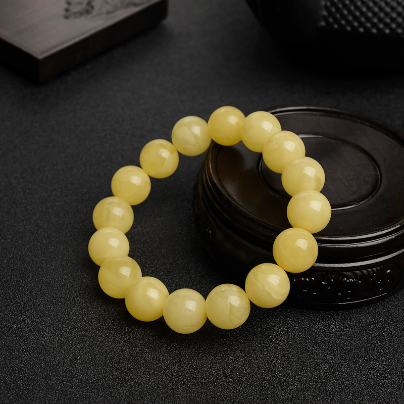 白花蜜蜜蜡手串 - 红掌柜