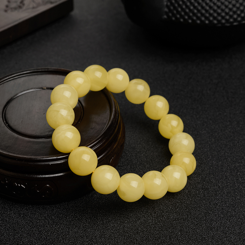 天然白花蜜蜜蜡手串 - 红掌柜