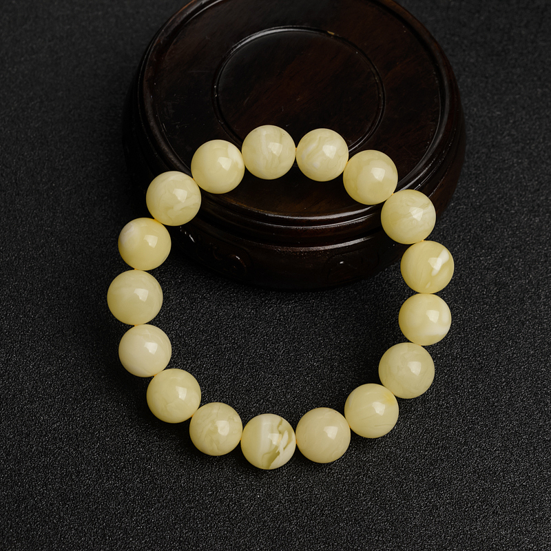 天然白花蜜蜜蜡手串 - 红掌柜