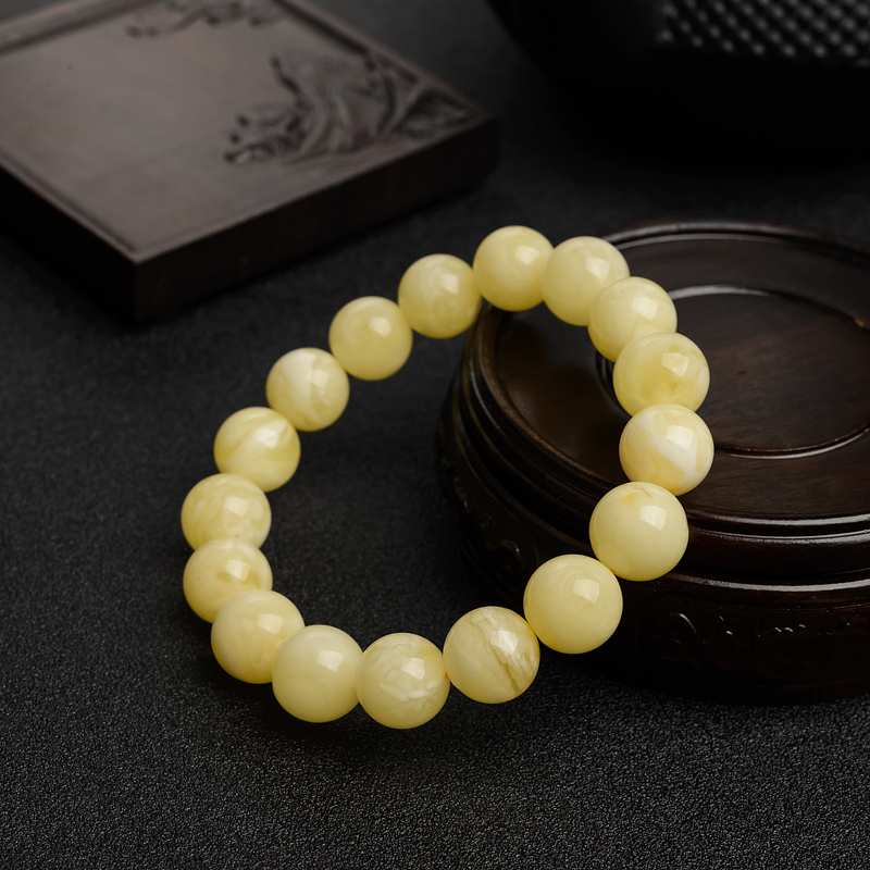 白花蜜蜜蜡手串 - 红掌柜