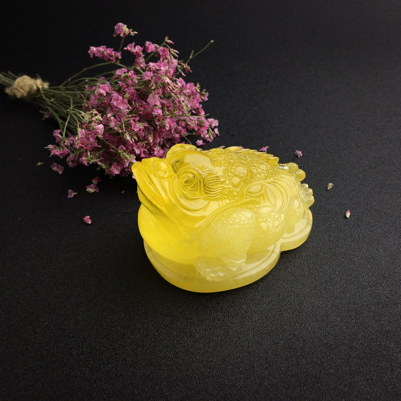 鸡油黄金包蜜蜜蜡金禅摆件 - 红掌柜