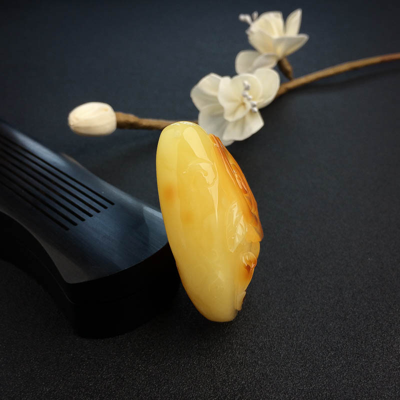 天然蜜蜡吊坠-红掌柜