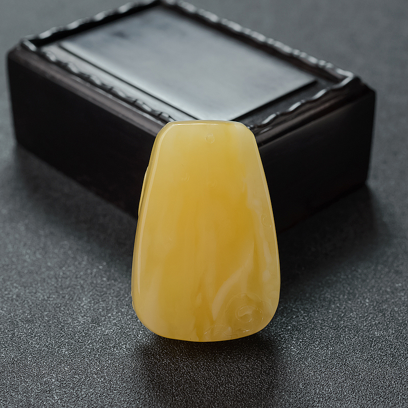 波罗的海天然白花蜜蜡貔貅吊坠 - 红掌柜