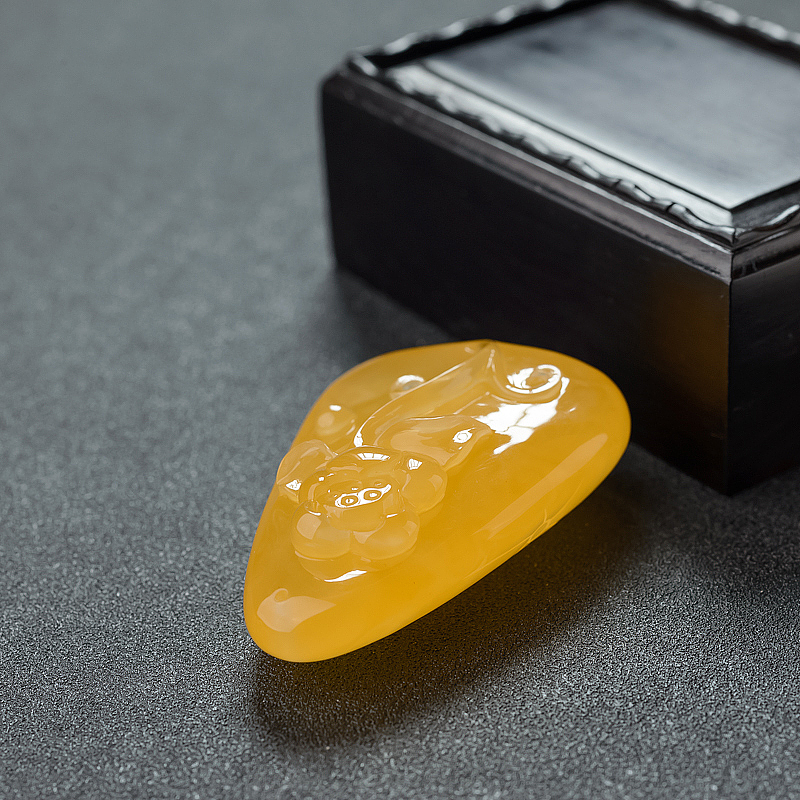 天然蜜蜡一品清廉吊坠 - 红掌柜