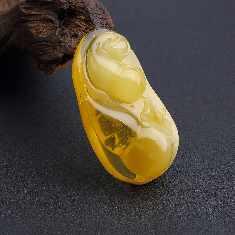 鸡油黄蜜蜡葫芦吊坠 - 红掌柜