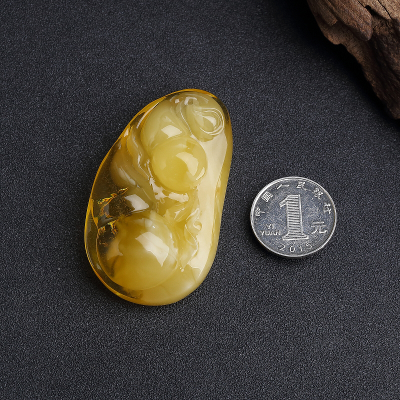 波罗的海鸡油黄蜜蜡吊坠 - 红掌柜