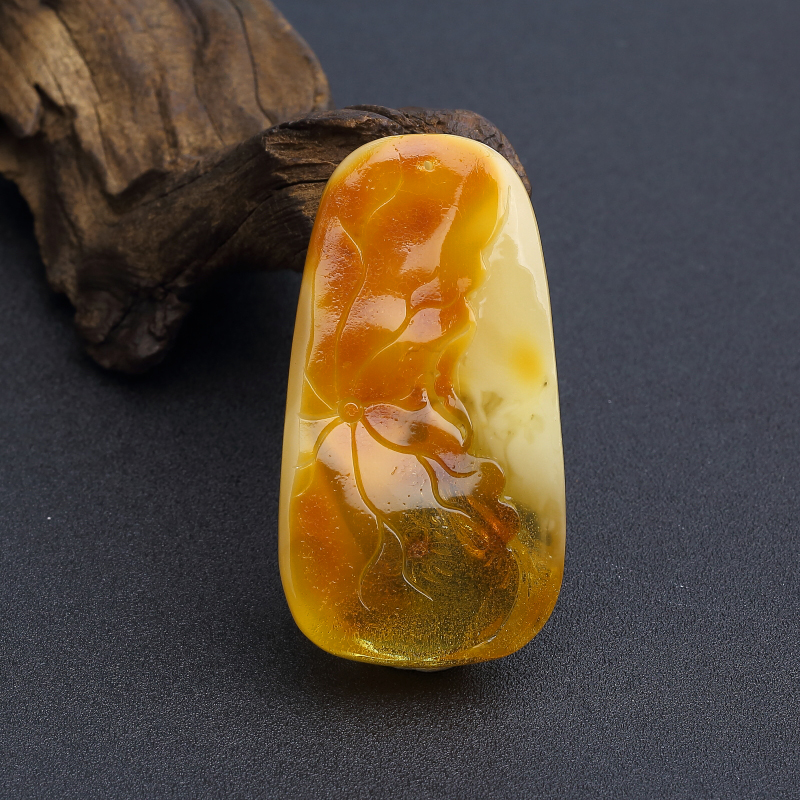 俏色蜜蜡天鹅吊坠 - 红掌柜