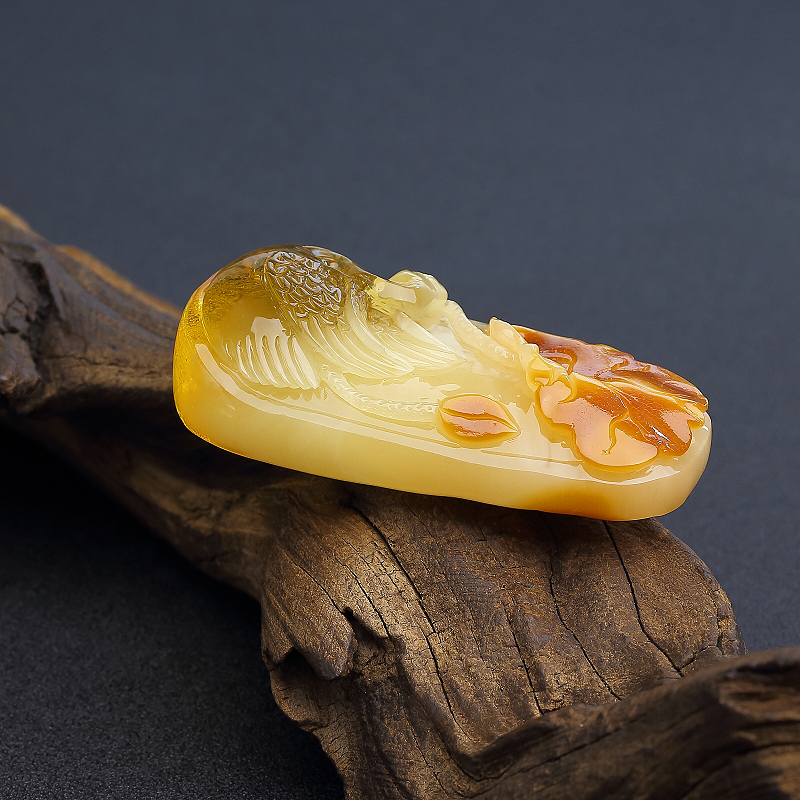 蜜蜡天鹅吊坠 - 红掌柜