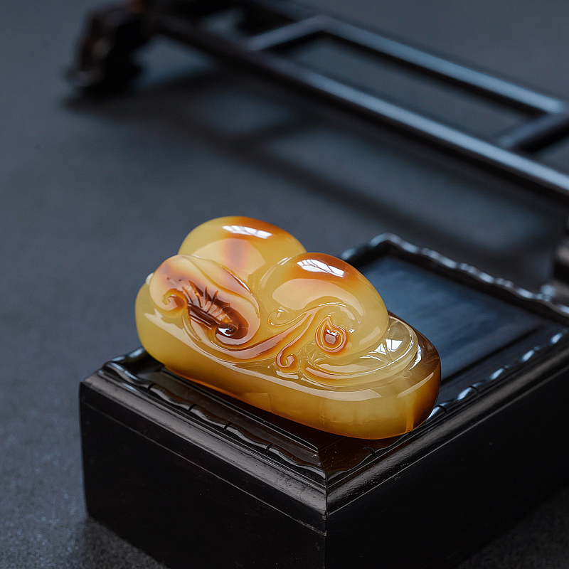 波罗的海俏色蜜蜡葫芦吊坠 - 红掌柜