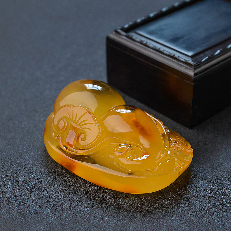  蜜蜡葫芦吊坠-红掌柜