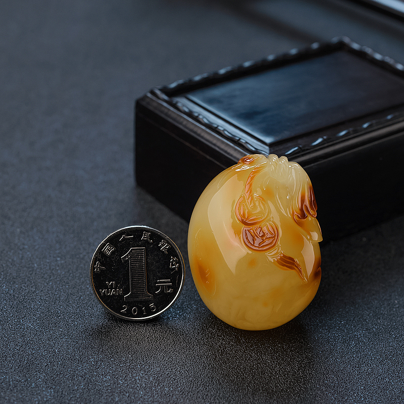 波罗的海蜜蜡吊坠-红掌柜