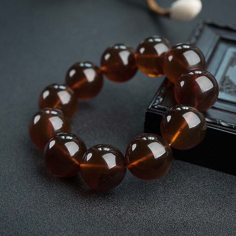 22mm棕珀手串 - 红掌柜