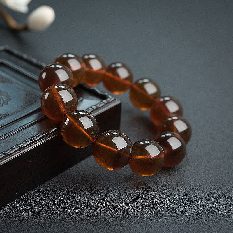 天然20mm棕珀手串 - 红掌柜