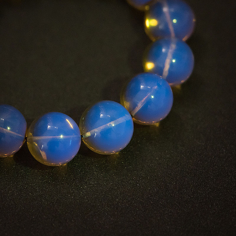 缅甸蓝珀手串 - 红掌柜