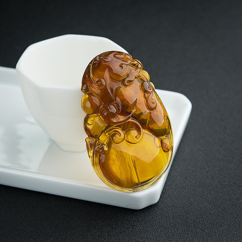 棕珀吊坠-红掌柜