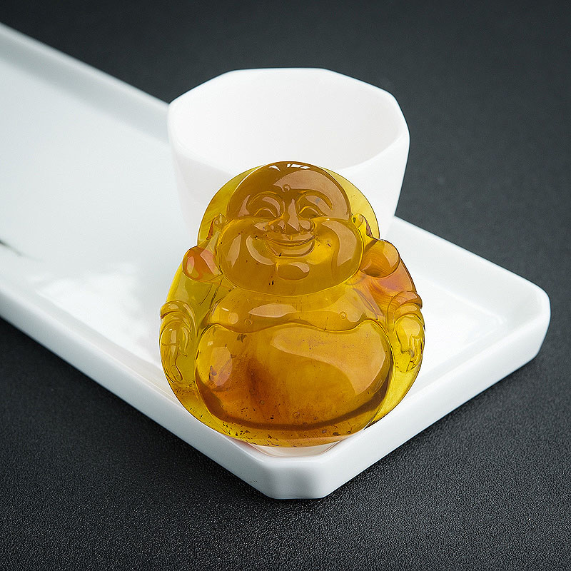 棕珀佛吊坠-红掌柜