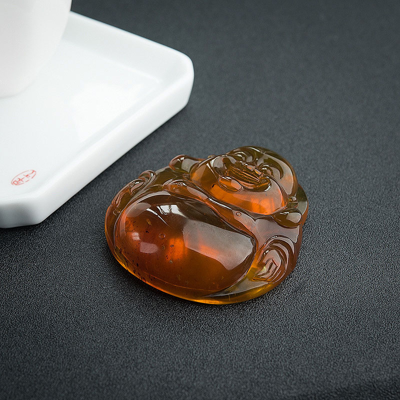 缅甸棕珀吊坠-红掌柜