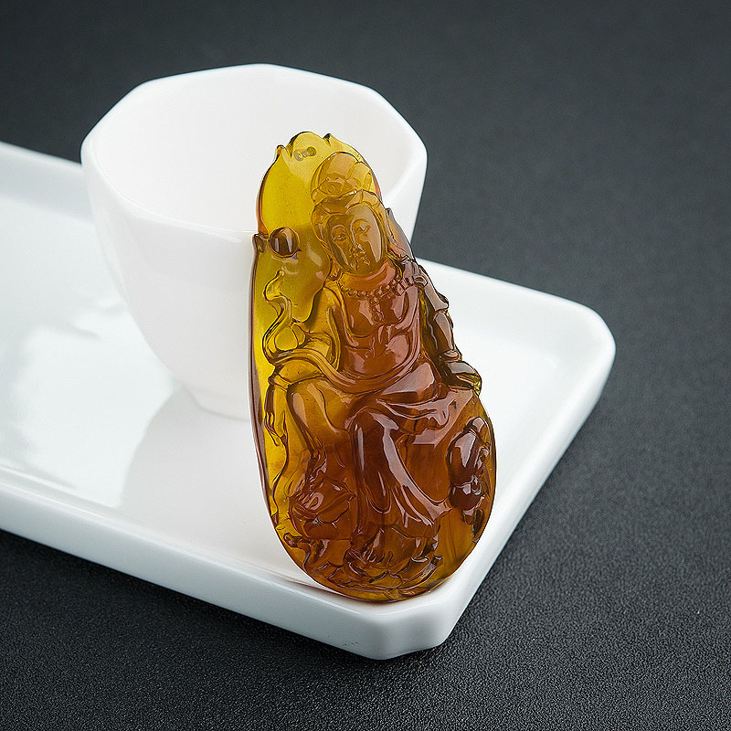 棕珀吊坠-红掌柜