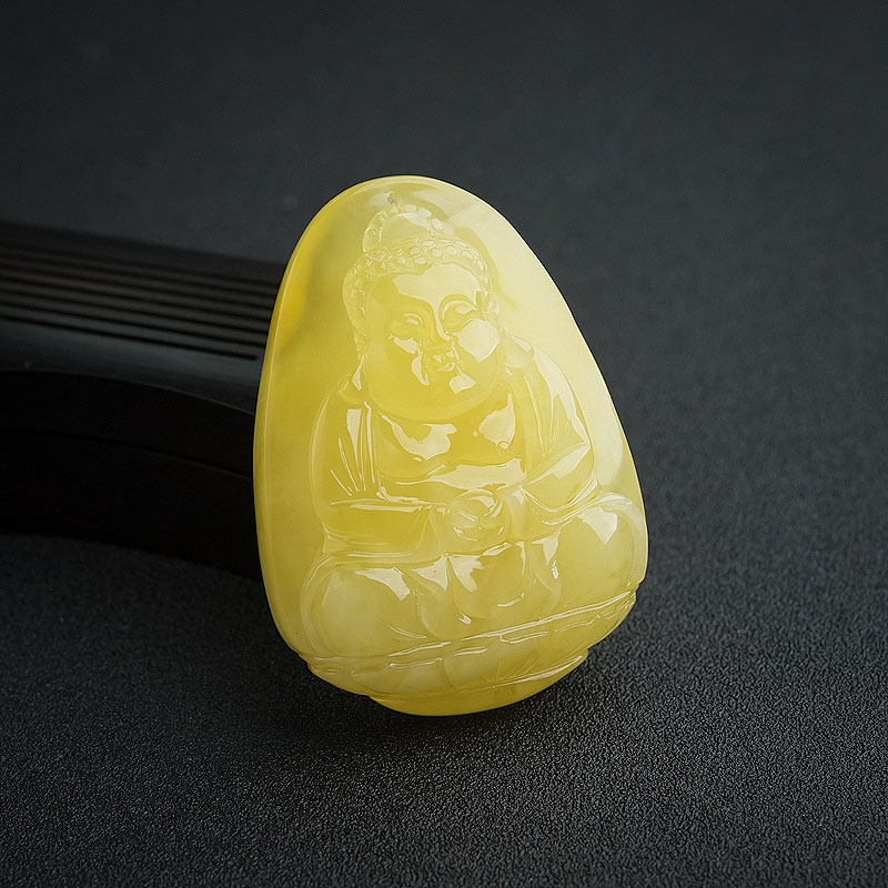 蜜蜡宝宝佛吊坠-红掌柜