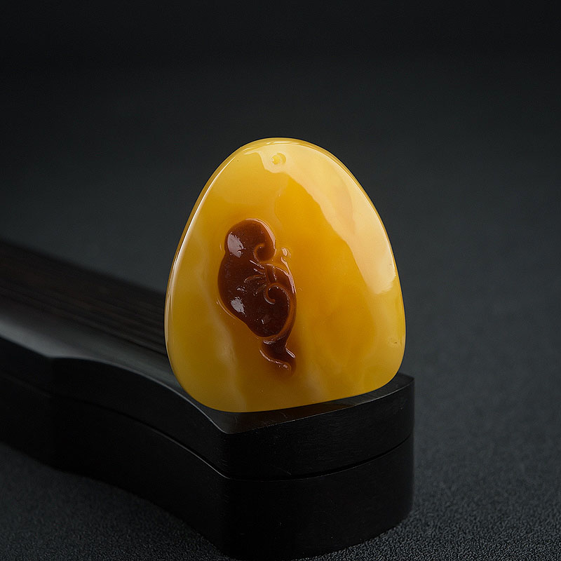 蜜蜡吊坠-红掌柜