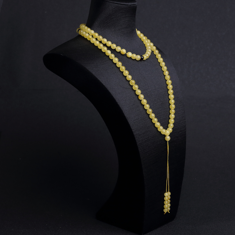 波罗的海天然鸡油黄蜜蜡108佛珠-红掌柜